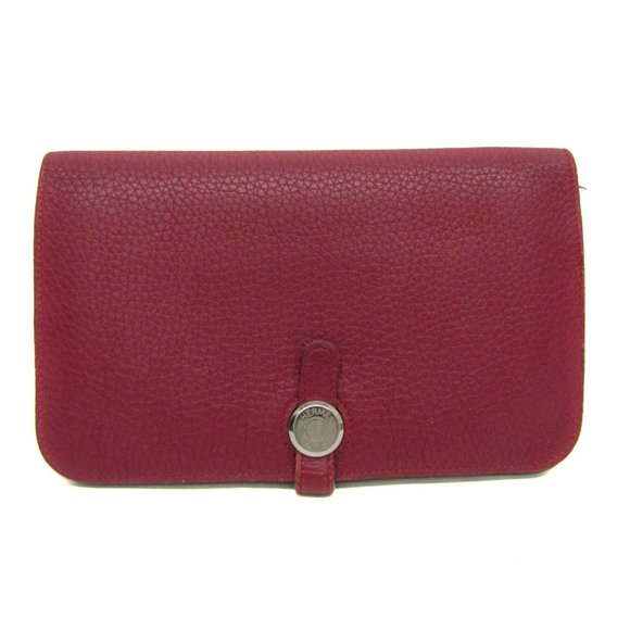 HERMES Red Leather Wallet - Picture 1 of 16